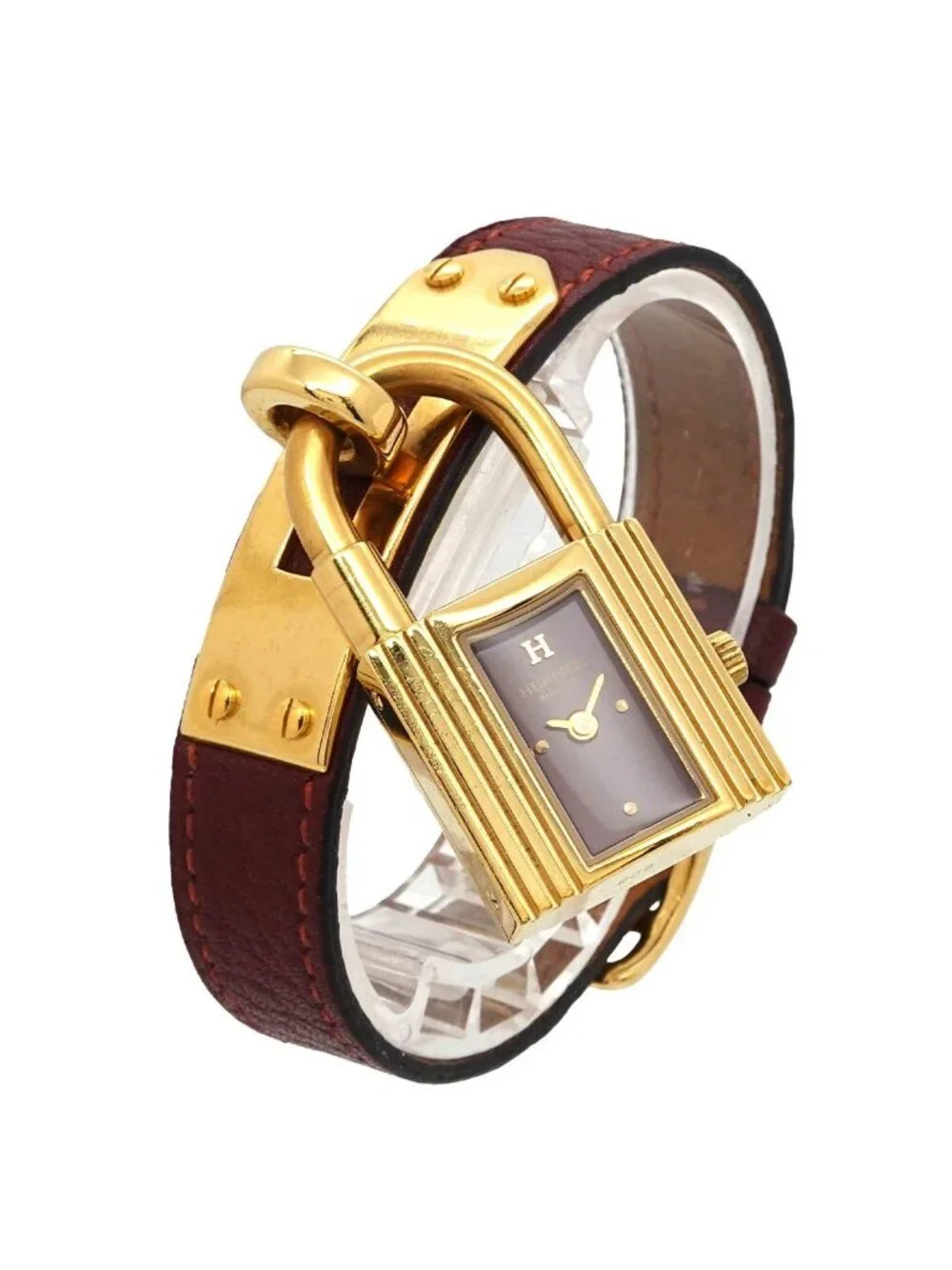 Hermes Kelly Watch Vintage Bordeaux Quartz